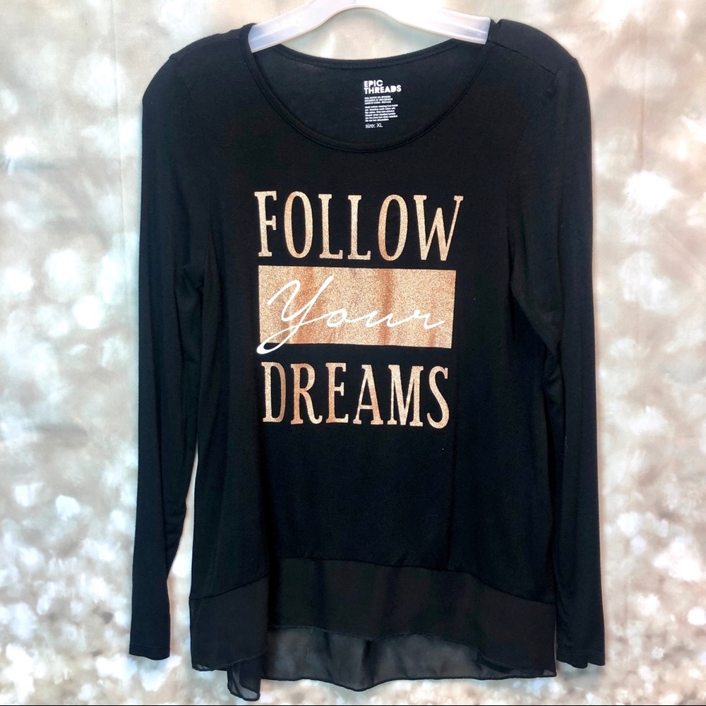 Women Epic Threads spell out tee, XL 👑